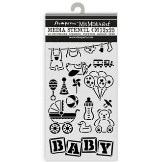 Stamperia - Baby Thick Stencil 12x25cm Elements