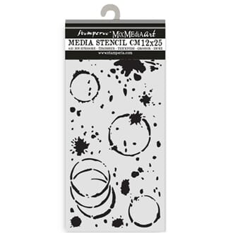 Stamperia - Secret Diary Thick Stencil 12x25cm Ink Splatter