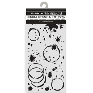 Stamperia - Secret Diary Thick Stencil 12x25cm Ink Splatter