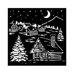 Stamperia - The Owl's House Thick Stencil 18x18cm Cottage