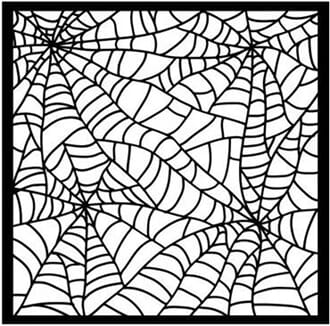 Stamperia - Whispering Woods Thick Stencil 18x18cm Spider Pa
