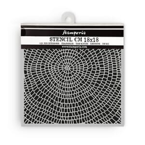 Stamperia - Whispering Woods Thick Stencil 18x18cm Bark Patt