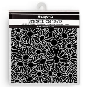 Stamperia - Daisy Art Thick Stencil 18x18cm Daisies Pattern