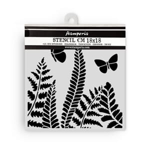 Stamperia - Daisy Art Thick Stencil 18x18cm Fern