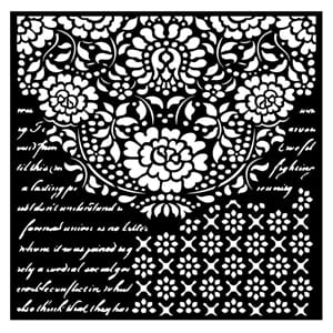 Stamperia - Thick Stencil 18x18cm Desire Laces