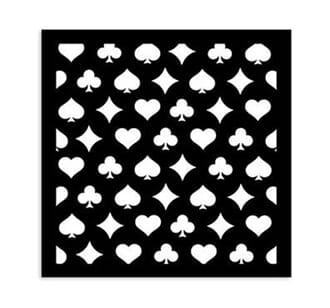 Stamperia - Alice in Christmas Thick Stencil 12x12cm Poker C
