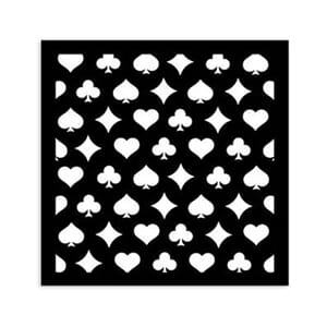 Stamperia - Alice in Christmas Thick Stencil 12x12cm Poker C