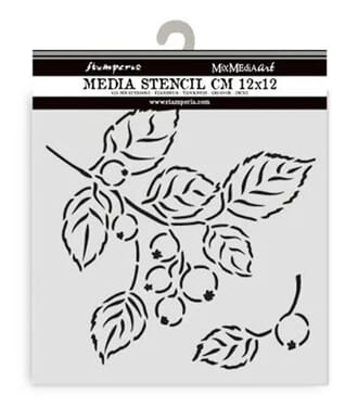 Stamperia - Whispering Woods Thick Stencil 12x12cm Berries