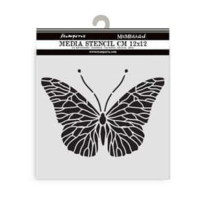 Stamperia - Quiet Days Thick Stencil 12x12cm Butterfly