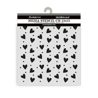Stamperia - Family Thick Stencil 12x12cm Heart Texture