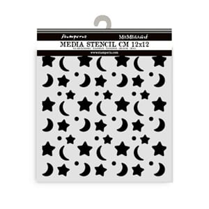 Stamperia - Baby Thick Stencil 12x12cm Star and Moon