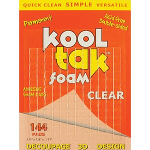 Kool Tak: Clear - 3D Foam Pads 144/Pkg