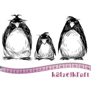 Katzelkraft: Les pingouins grumpy Rubberstamps, 1/Pkg