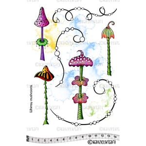 Katzelkraft: Whimsy mushrooms Rubberstamps