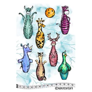 Katzelkraft: Les quilles Rubberstamps