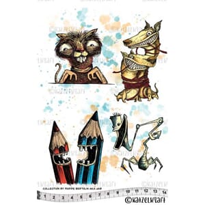 Katzelkraft: Les Bandelettes - Rubberstamps