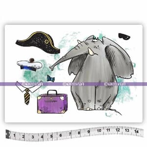 Katzelkraft: Elephant Napoleon Rubberstamps