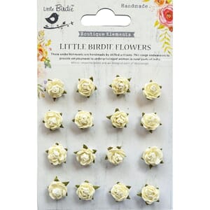 Little Birdie - Moon Lights Beaded Micro Roses 16/Pkg