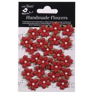 Little Birdie - Cardinal Red Elira Paper Flowers 24/Pkg