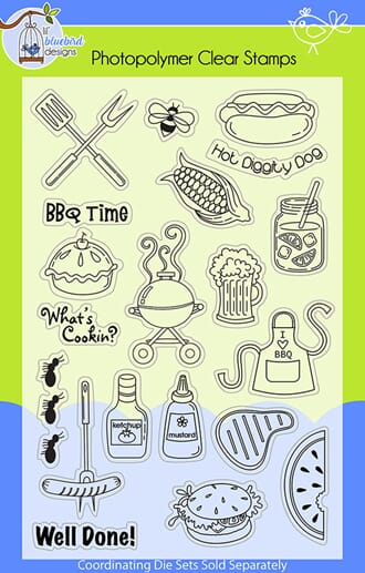 Lil' Bluebird - BBQ Time Clear Stamp