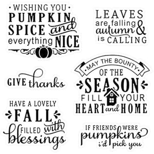 LDRS Creative Happy Fall Sentiment Clear Stamps