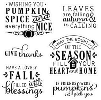 LDRS Creative Happy Fall Sentiment Clear Stamps