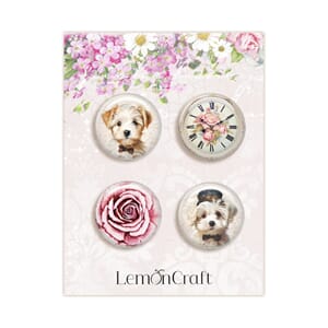 LemonCraft - Dear Diary Roses Buttons/Badge