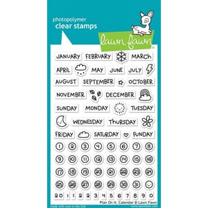 Lawn Fawn: Plan On It: Calendar Clear Stamps, 4x6 inch