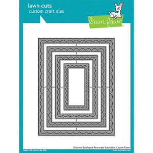 Lawn Fawn: Outside In Stitched Scalloped Rectangle Lawn die