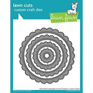 Lawn Fawn: Stitched Scalloped Circle Frames Lawn Cuts Die