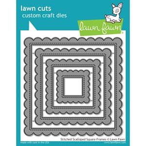 Lawn Fawn: Stitched Scalloped Square Frames dies