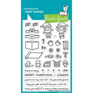 Lawn Fawn: Holiday Helpers Clear Stamps, 4x6 inch