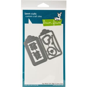 Lawn Fawn: Say What? Gift Tags Custom Craft Die
