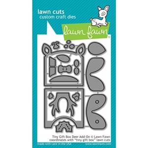 Lawn Fawn: Tiny Gift Box Deer Add-On Cuts Custom Craft Die