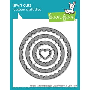 Lawn Fawn: Reverse Stitched Scalloped Circle Window Craft Di