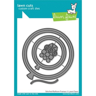 Lawn Fawn: Stitched Balloon Frames Die, 4x6 inch