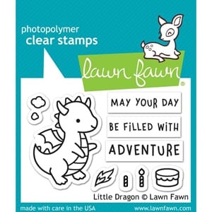 Lawn Fawn: Little Dragon Clear Stamps, 3x2 inch