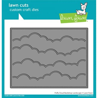 Lawn Fawn: Puffy Cloud Backdrop: Landscape Custom Craft Die