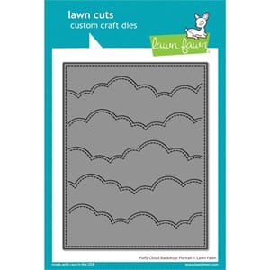Lawn Fawn: Puffy Cloud Backdrop: Portrait  Custom Craft Die