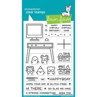 Lawn Fawn: Virtual Friends Clear Stamps, 4x6 inch