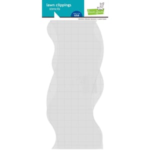 Lawn Fawn: Slimline Hillside Clippings Stencil, str 4x9 inch