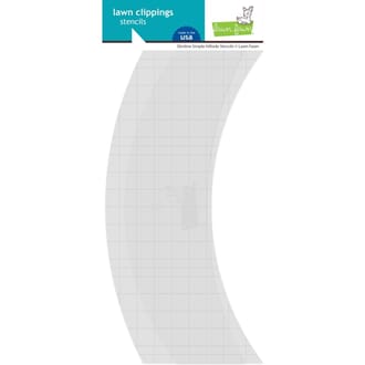 Lawn Fawn: Slimline Hillside Clippings Stencil, str 4x9 inch