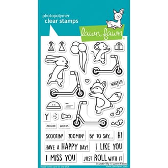 Lawn Fawn: Scootin' By Clear Stamps, 4x6 inch