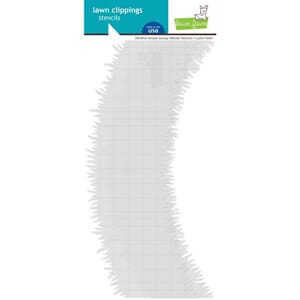 Lawn Fawn: Slimline Simple Grassy Hills Stencil, str 4x9 in