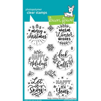 Lawn Fawn - Magic Holiday Messages Clear Stamps, 4x6 inch