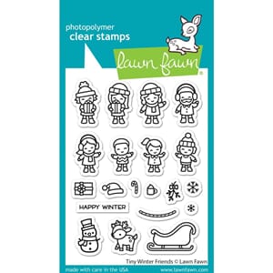 Lawn Fawn - Tiny Winter Friends Clear Stamps, 3x4 inch