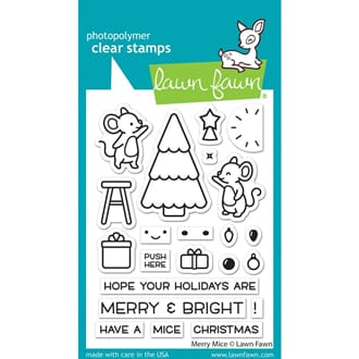 Lawn Fawn - Merry Mice Clear Stamps, 3x4 inch