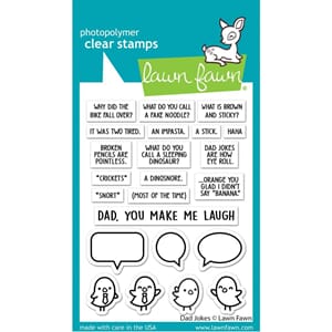 Lawn Fawn - Dad Jokes Clear Stamps, 3x4 inch