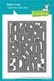 Lawn Fawn - Giant Outlined Happy Birthday Portrait Lawn Cut