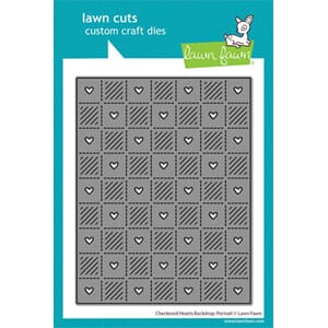 Lawn Fawn - Checkered Hearts Backdrop Portrai Lawn Cuts Dies